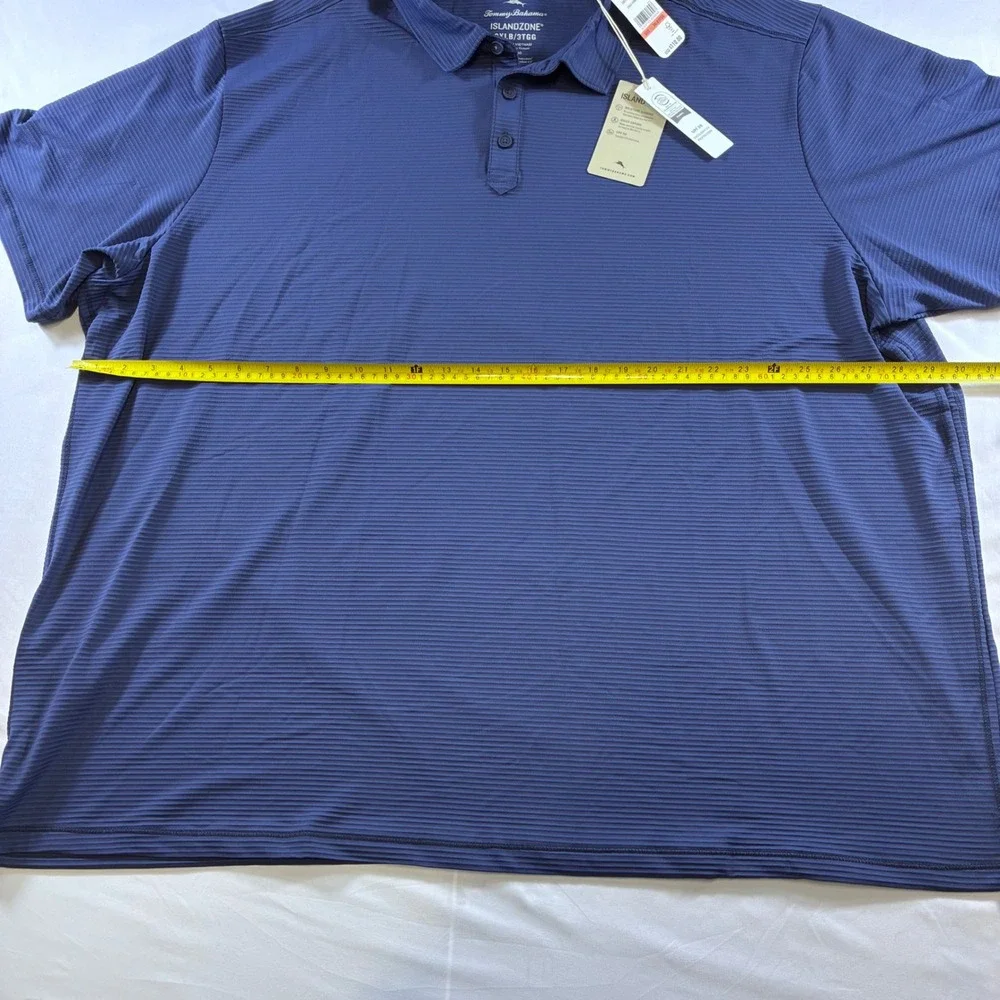 Tommy Bahama IslandZone Costa Wave Polo BT Carbon Navy 3XLB BT2227658 Golf Beach